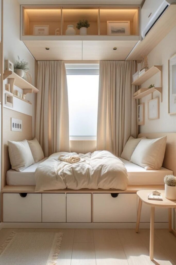 Clever bedroom ideas for small rooms with smart layouts, space-saving furniture, and stylish decor tips. Maximize every inch with these cozy and functional designs! Bedroom Ideas For Small Rooms, Bedroom Ideas For Small Rooms Black, Bedroom Ideas For Small Rooms Cozy, Bedroom Ideas For Small Rooms Women, Bedroom Ideas For Small Rooms Diy, Bedroom Ideas For Small Rooms For Teens, Simple Bedroom Ideas For Small Rooms, Rooms Cozy Cheap, Teen Bedroom Ideas For Small Rooms, Small Rooms For Adults
