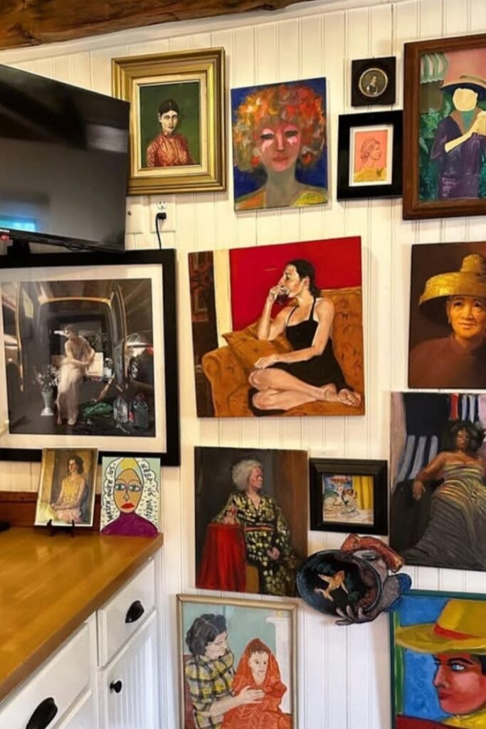 Create a stunning eclectic gallery wall with our expert tips on layout, art selection, and styling. Discover unique ideas for staircases, living rooms, and more to curate a bold and personal display! Eclectic Gallery Wall Ideas, Eclectic Gallery Wall Over Couch, Living Room Gallery Wall, Eclectic Gallery Wall Around Tv, Eclectic Gallery Wall Over Sofa, Inspiration, Colorful, Eclectic Gallery Wall Entryway, Eclectic Gallery Wall Hallway, Mixed Art Styles, Stairs, Wall Paintings, Tips, Layout