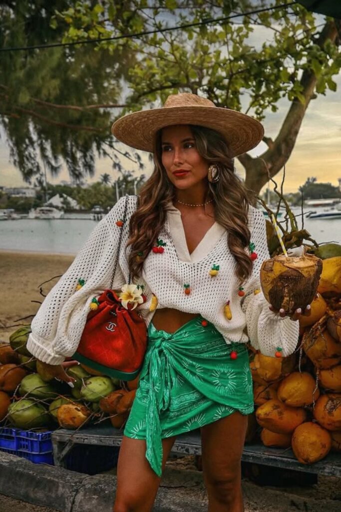 Planning a trip to Mauritius? Get inspired with these stylish Mauritius outfit ideas perfect for beach days, brunch, exploring, and evening dinners. From breezy maxi dresses to chic resort wear, discover what to pack for a fashionable island getaway! Mauritius Dinner Outfits, Mauritius Outfits Aesthetic, Mauritius Outfits Summer, Honeymoon Outfits Mauritius, Mauritius Outfits Style, Island Vacation Outfits Mauritius, Outfits To Wear In Mauritius, Modest, Mauritius Travel Outfits