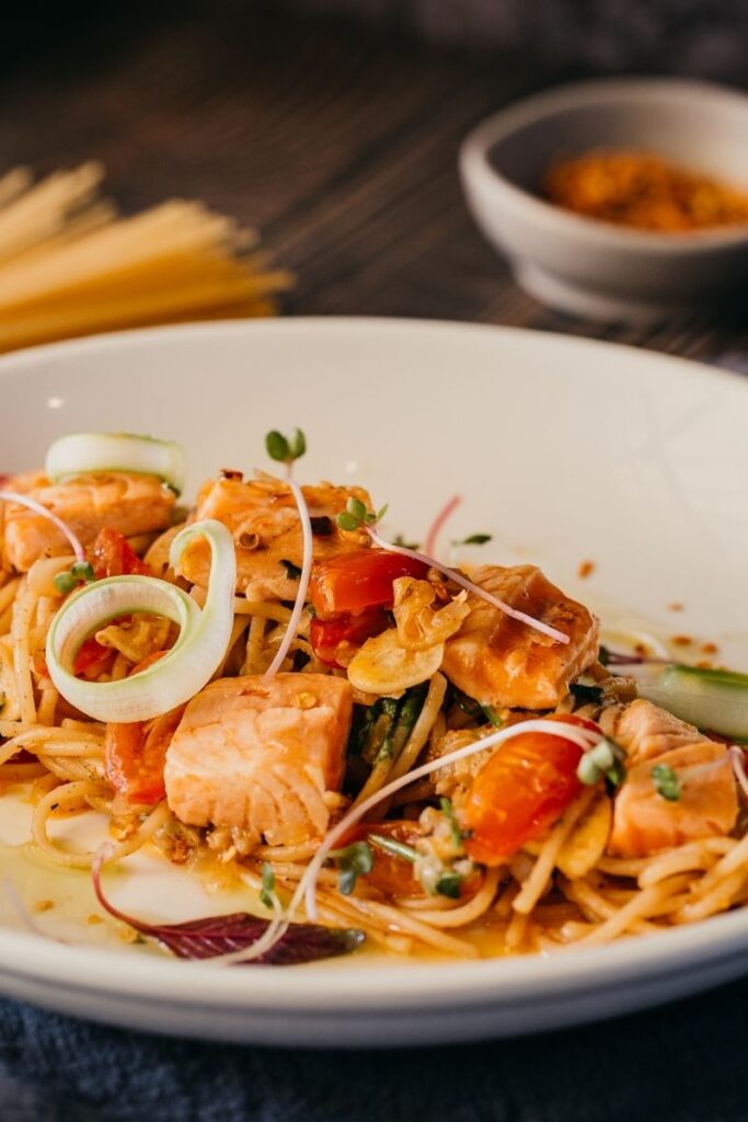 Discover 23 irresistible salmon pasta recipes perfect for lunch or dinner! From creamy garlic sauces to zesty lemon and smoked salmon dishes, these easy and delicious meals will elevate your pasta game. Get the full recipes now! Jerk Salmon Pasta Recipes, Salmon Pasta Recipes Healthy, Salmon Pasta Recipes Creamy, Salmon Mushroom Recipes Pasta, Pasta Recipes Lemon, Salmon Mushroom Recipes Pasta, Mediterranean Recipes Pasta, Salmon Pasta Recipes Broccoli, Easy Salmon Pasta Recipes, Fresh Salmon