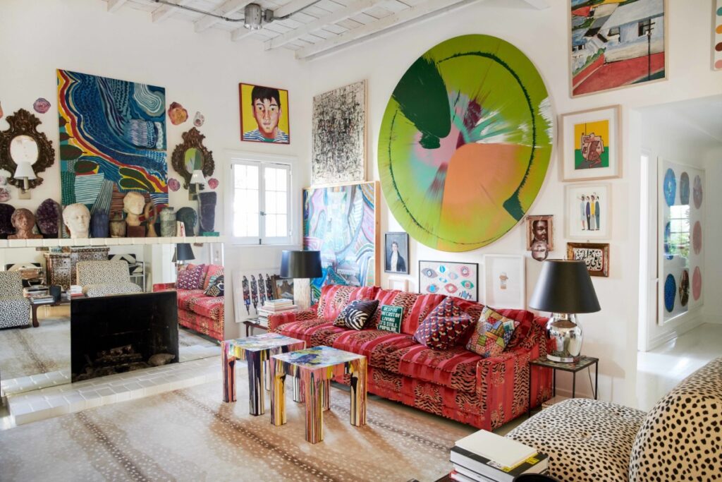 Create a stunning eclectic gallery wall with our expert tips on layout, art selection, and styling. Discover unique ideas for staircases, living rooms, and more to curate a bold and personal display! Eclectic Gallery Wall Ideas, Eclectic Gallery Wall Over Couch, Living Room Gallery Wall, Eclectic Gallery Wall Around Tv, Eclectic Gallery Wall Over Sofa, Inspiration, Colorful, Eclectic Gallery Wall Entryway, Eclectic Gallery Wall Hallway, Mixed Art Styles, Stairs, Wall Paintings, Tips, Layout