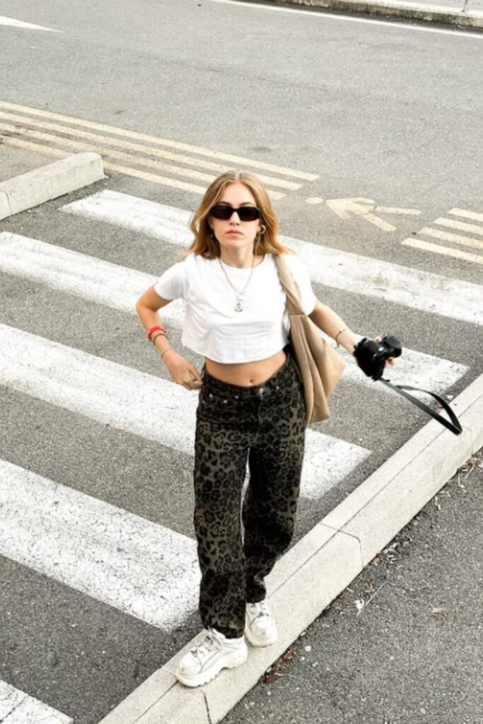 Make a bold statement with a leopard print pants outfit—fun, stylish looks perfect for day-to-night dressing and standout street style. Leopard Print Pants Outfit Street Style, Leopard Print Pants Outfits, Leopard Print Pants Outfit Classy, Leopard Print Wide Leg Pants Outfit, How To Wear Leopard Print Pants