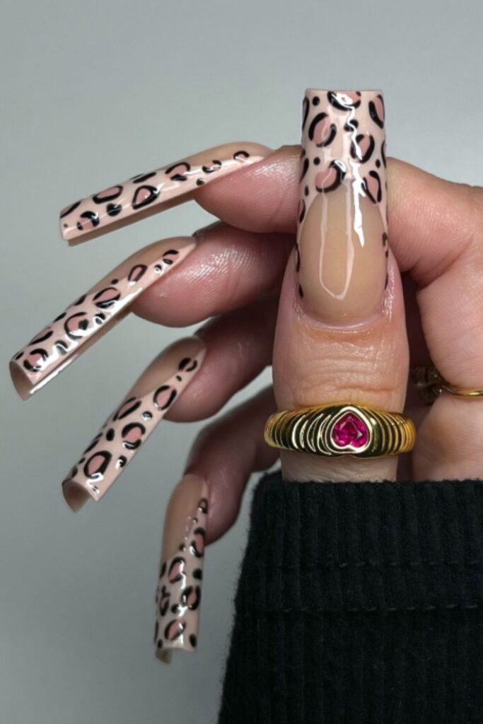 Unleash your wild side with Leopard Print Nails—bold, trendy designs perfect for adding fierce flair to any manicure. Pink Leopard Print Nails, Nails Leopard Print, Red And Leopard Print Nails, Red Leopard Print Nails, Leopard Print Nails French Tip, Leopard Print Nails Pink, Black Leopard Print Nails, White Leopard Print Nails, Leopard Print French Tip Nails, Leopard Print Nails Short