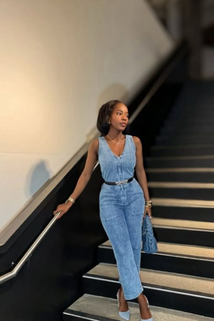 Rock the double denim trend with stylish outfit ideas—think classic blue-on-blue, edgy layers, and fresh takes on this timeless look. Double Denim Outfit Women, Double Denim Looks, double Denim Outfits, Denim Shirt, Denim Skirt, Double Denim Aesthetic