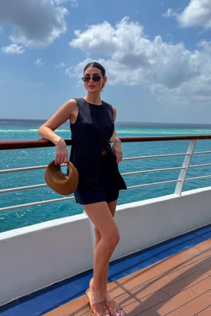 Plan the perfect vacation wardrobe with stylish cruise outfits—chic looks for days at sea, excursions, and elegant dinners. Cruise Outfits For Women, Cruise Outfits Black Women, Disney Cruise Outfits, Cruise Ship Outfits, Alaskan Cruise Outfits, Summer Cruise Outfits, Plus Size Cruise Outfits, Cute Cruise Outfits, Caribbean Cruise Outfits, Boat Cruise Outfits For Women, Cruise Vacation Outfits, Bahamas Cruise Outfits, River Cruise Outfits, Winter Cruise Outfits