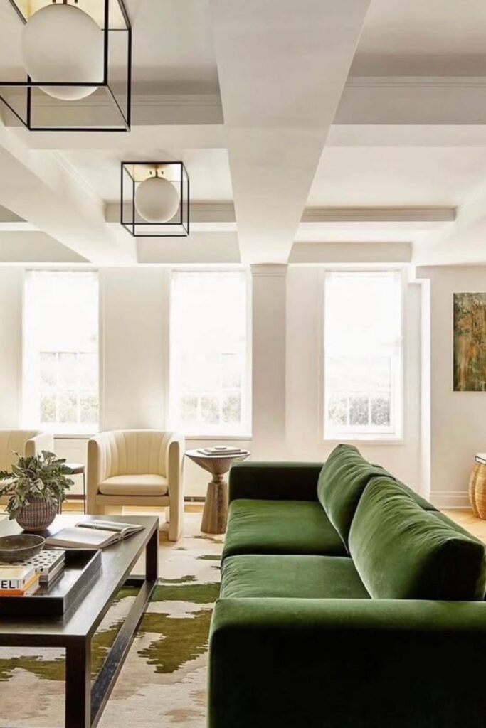 Get inspired with stylish green couch living room ideas! From modern minimalism to cozy vintage charm, discover how to decorate around a bold green sofa for a beautiful, inviting space. Olive Green Couch Living Room Ideas, Dark Green Couch Living Room Ideas, Living Room With Green Couch, Emerald Green Couch Living Room Ideas, Green Couch Living Room Colour Schemes, Sage Green Couch Living Room, Green Velvet Couch Living Room Ideas, Olive Green, Aesthetic, Light Green