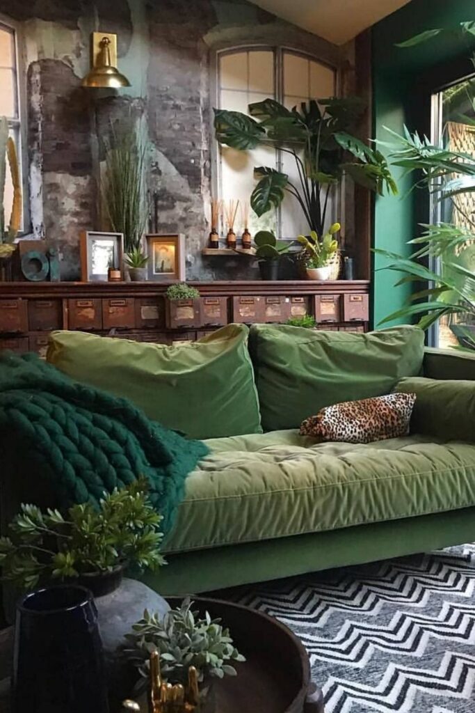 Get inspired with stylish green couch living room ideas! From modern minimalism to cozy vintage charm, discover how to decorate around a bold green sofa for a beautiful, inviting space. Olive Green Couch Living Room Ideas, Dark Green Couch Living Room Ideas, Living Room With Green Couch, Emerald Green Couch Living Room Ideas, Green Couch Living Room Colour Schemes, Sage Green Couch Living Room, Green Velvet Couch Living Room Ideas, Olive Green, Aesthetic, Light Green