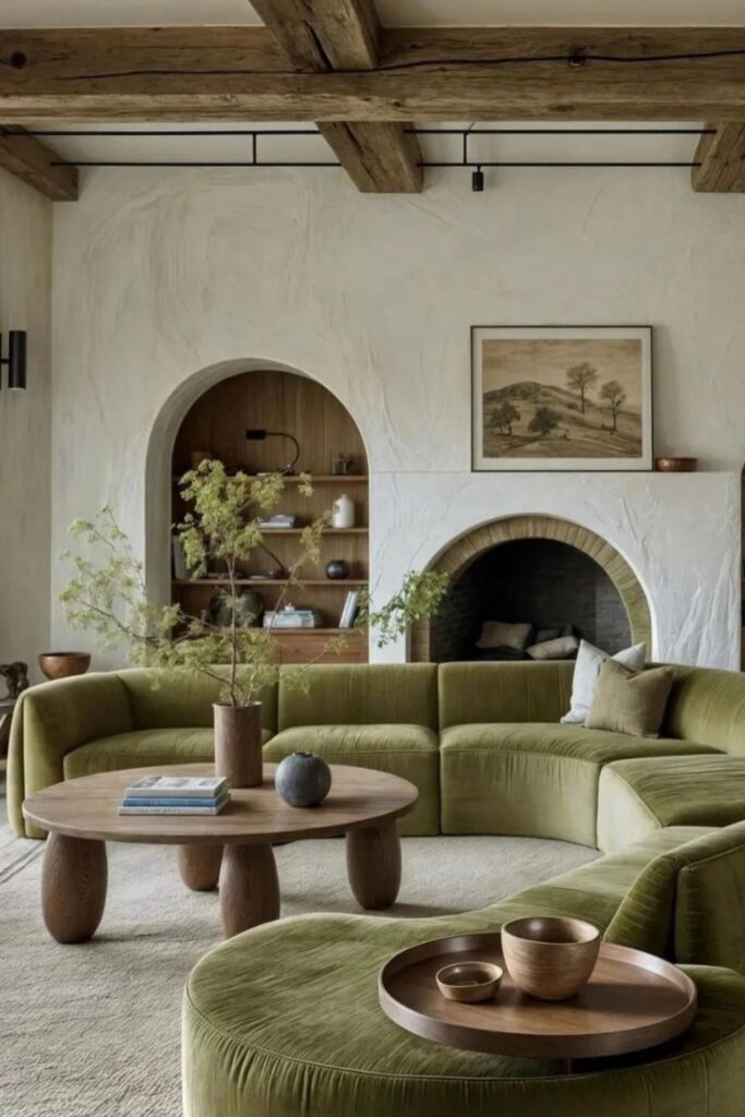 Get inspired with stylish green couch living room ideas! From modern minimalism to cozy vintage charm, discover how to decorate around a bold green sofa for a beautiful, inviting space. Olive Green Couch Living Room Ideas, Dark Green Couch Living Room Ideas, Living Room With Green Couch, Emerald Green Couch Living Room Ideas, Green Couch Living Room Colour Schemes, Sage Green Couch Living Room, Green Velvet Couch Living Room Ideas, Olive Green, Aesthetic, Light Green